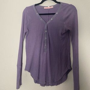 Purple button sweater